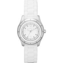 Liz Claiborne White Rubber Watch