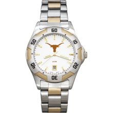 LogoArt College All-Pro Men's Watch Color: Two-Tone, Team: University of Texas