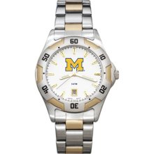 LogoArt College All-Pro Men's Watch Color: Two-Tone, Team: University of Michigan