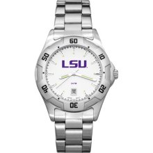 LogoArt College All-Pro Men's Watch Color: Chrome, Team: Louisiana State University