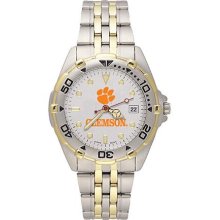 LogoArt NCAA Men's All Star Bracelet Watch with Team Logo Dial NCAA Team: Clemson