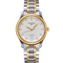 Longines Watch, Mens Swiss Automatic Master Diamond Accent 18k Gold an