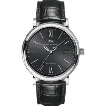 Lowest Price -- Iwc Portofino Automatic Mens Black Dial Watch Iw356502