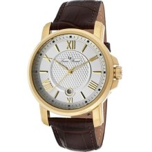 Lucien Piccard Watches Men's Cilindro Light Silver Dial Brown Genuine
