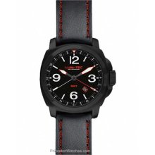 Lum-Tec Mens M-Series GMT Watch Matte Black w/ Red 300M M59