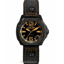 Lum-Tec Mens V-Series Automatic Black Dial w/ Orange V2