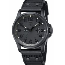 Luminox Blackout Black Leather Watch