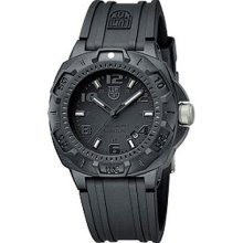 Luminox Men's 0201.BO Rubber Quartz Watch with Black Dial ...