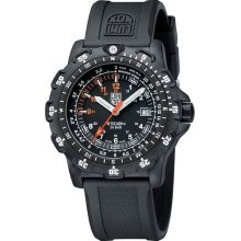 Luminox Mens Recon Point Man Carbon Watch - Black Rubber Strap - Black Dial - L8