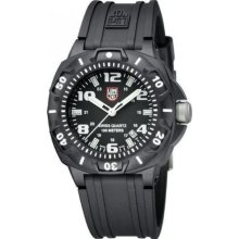 Luminox Mens Sentry 0200 Carbon Watch - Black Rubber Strap - Black Dial - L0201.SL