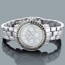 Luxurman Watches: Ladies Black Diamond Watch 2.50ct