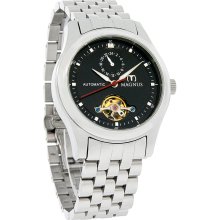 Magnus Santiago Mens Black Automatic Watch M107mss32