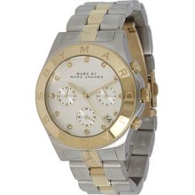 Marc by Marc Jacobs MBM3177 Women's Blade Gold Tone Bezel Silver Dial