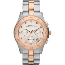 Marc by Marc Jacobs Rosegold/ Silver Blade Crystal Ladies Watch MBM3178