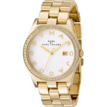 MARC by Marc Jacobs 'Henry' Stainless Steel Watch Gold / Crystal