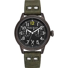 Marc Ecko The Recon Black Dial Green Canvas Strap Watch