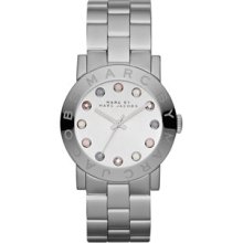 Marc Jacobs Amy Dexter Glitz 36.5MM Adult Unisex Watches - silver