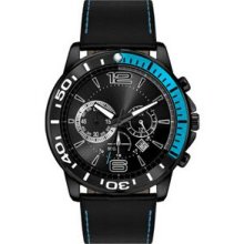 Matsuda Select Men`s Sport Chronograph Ms-850 Series Watch (Black/Blue)