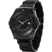 Meister Mens Icon Analog Stainless Watch - Black Bracelet - Black Dial - IC103SS