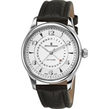 Men's 10012.2532 Date pointer Mens Black Leather Strap Automatic