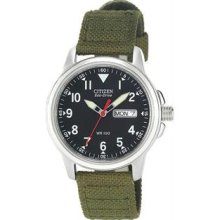 Men's 180 Eco-Drive Black Dial Cloth