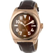 Men's 20434-RG-04T-BRW Heritage Brown Tiger Eye Dial Brown Leather