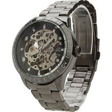 Men's Alloy Analog Mechanical Watch Wrist 9383 (Black)