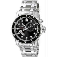 Men's Black Dial Stainless Steel Pro Diver Swiss Quartz GMT