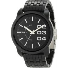 Men's Black Plastic Resin Case and Bracelet Black Dial