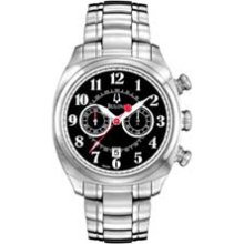 Men's Bulova Adventurer Chronograph Watch with Black Dial (Model: