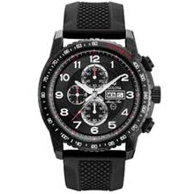 Men's Bulova Marine Star Chronograph Watch with Black Dial (Model: