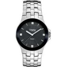 Men's Caravelle by Bulova Diamond Accent Watch with Round Black Dial