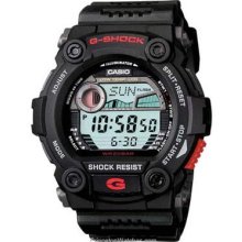 Mens Casio G-Shock - World Time - Tide & Moon Data - Black Resin Band G7900-1