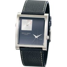 Men's, Charles Hubert, Dual Time Zone Leather Watch