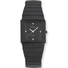 Mens Chisel Black Ceramic Black Dial