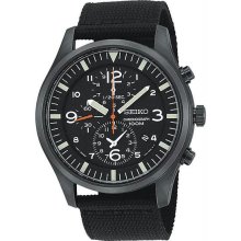 Men's Chronograph Black Dial with Nylon Strap