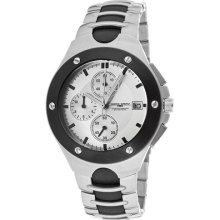 Men's Chronograph Silver Dial Stainless Steel ...