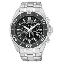 Men's Citizen Eco-Drive Signature Courageous Perpetual Calendar Chronograph Watch with Black Dial (Model: BL5440-5 miscellaneous