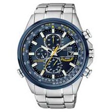 Men's Citizen Eco-Drive Blue Angels World Chronograph A-T Watch with