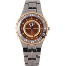 Men's Crystal Dial Bracelet Quartz Watch (Golden)
