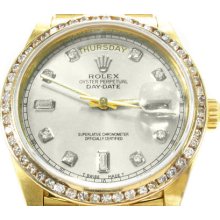 Mens Diamond Rolex Watch Collection Day-Date Yellow Gold 18348 1.50ct