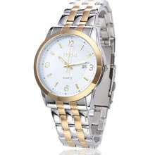 Men's Dress Style Alloy Quartz Analog Wrist Watch (Multi-Colored)