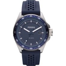 Mens Fossil Decker Blue Silicone Watch