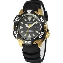 Men's Gold Tone Superior Starfish Diver Automatic Black Bezel Dial