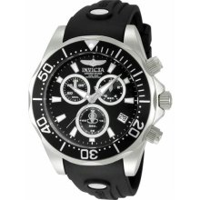 Men's Grand Diver Pro Diver Stainless Steel Case Black Dial Rubber Str