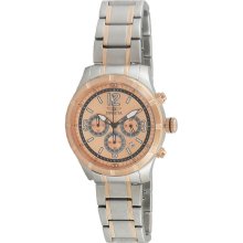 Mens Invicta 11377 Specialty Class Chronograph Rose Tone Dial Two Tone Watch