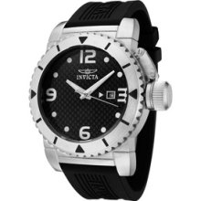 Men's Invicta II Black Carbon Fiber Dial Black