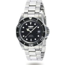 Mens Invicta Watch Pro Diver Mako All Ss Blk Dl Auto 3 Hand