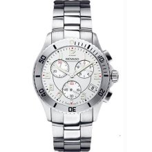 Men's Junior Sport Mens Stainless Steel White Dial Chronograph