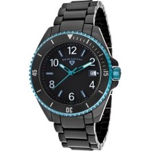 Men's Luminar Black Dial Light Blue Bezel Black High-Tech Ceramic ...